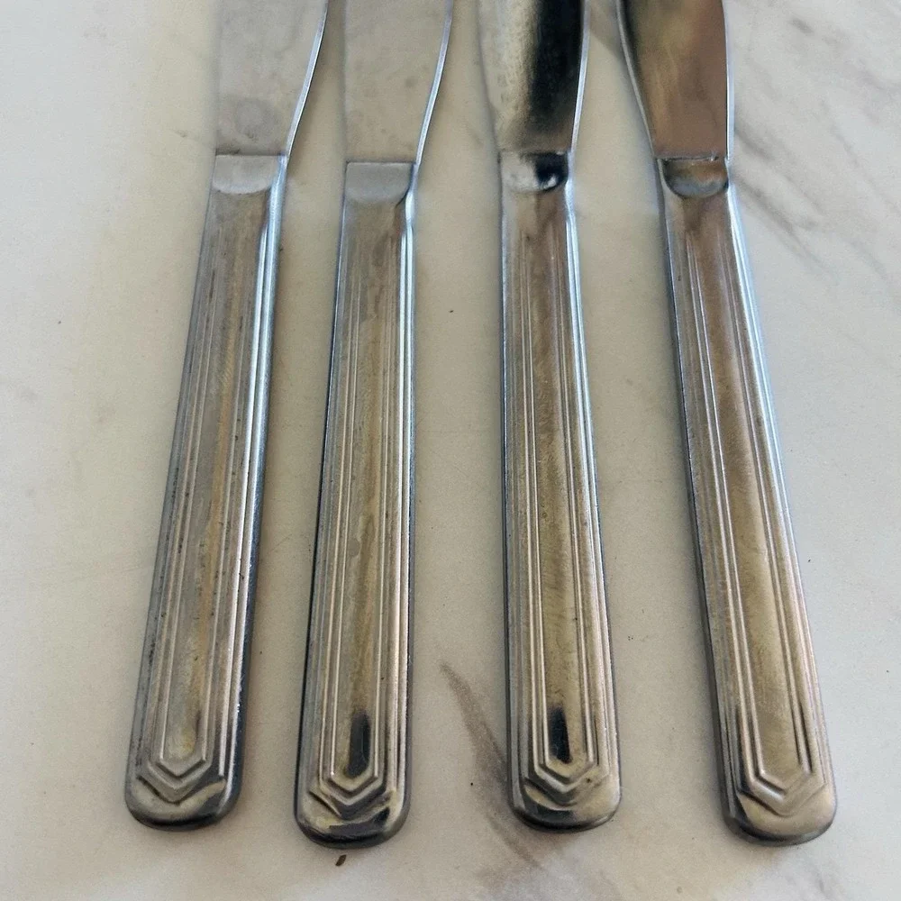 Vintage MCM Cutlery Butter Knives Stainless‎ Steel 8.5